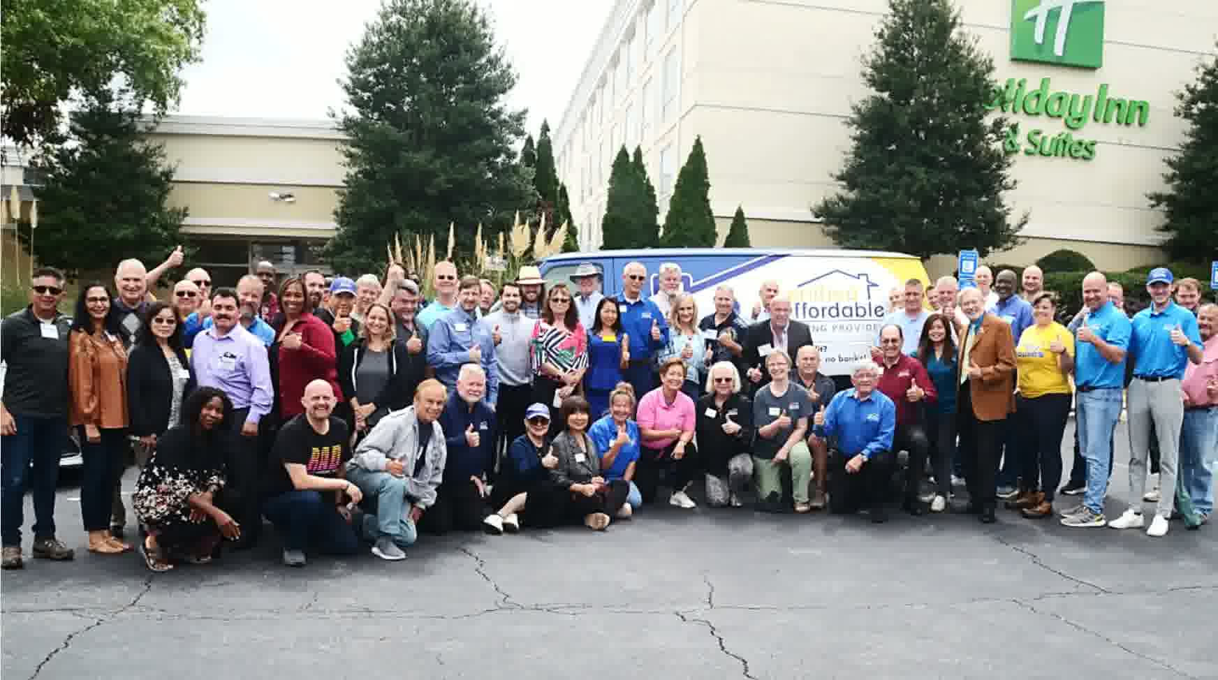 Street Smart Reunion attendees gathered together outside the event venue