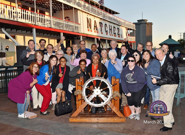 Street Smart Reunion attendees gathered on the Steamboat Natchez